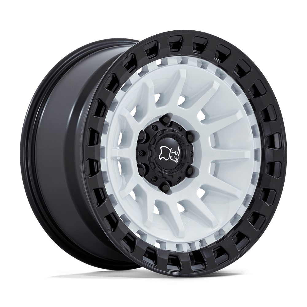 Black Rhino Hard Alloys Barrage 18X9 5X127 +0MM Gloss White On Matte Black