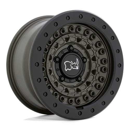 Black Rhino Hard Alloys Barricade 17X8.5 5X127 -18MM Olive Drab Green W/ Blk Rock