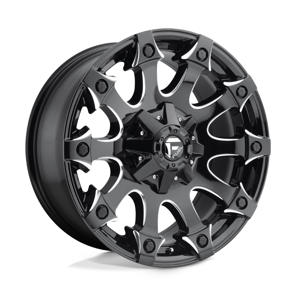 Fuel Off-Road Aluminum Wheels 17X9 Battle Axe D578 Gloss Black Milled