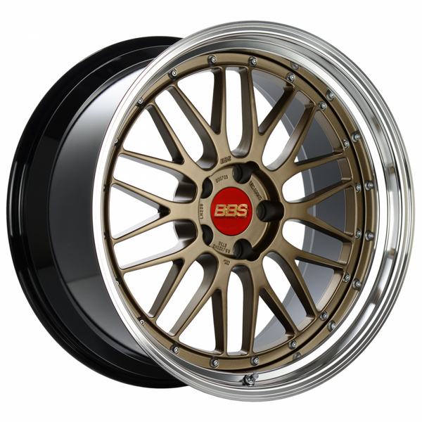 BBS LM-R 20x11 5x120 ET40 Gloss Black/Gold Center / Diamond Cut Lip Wheel -82mm PFS/Clip Required - LM340GLBKBD by BBS