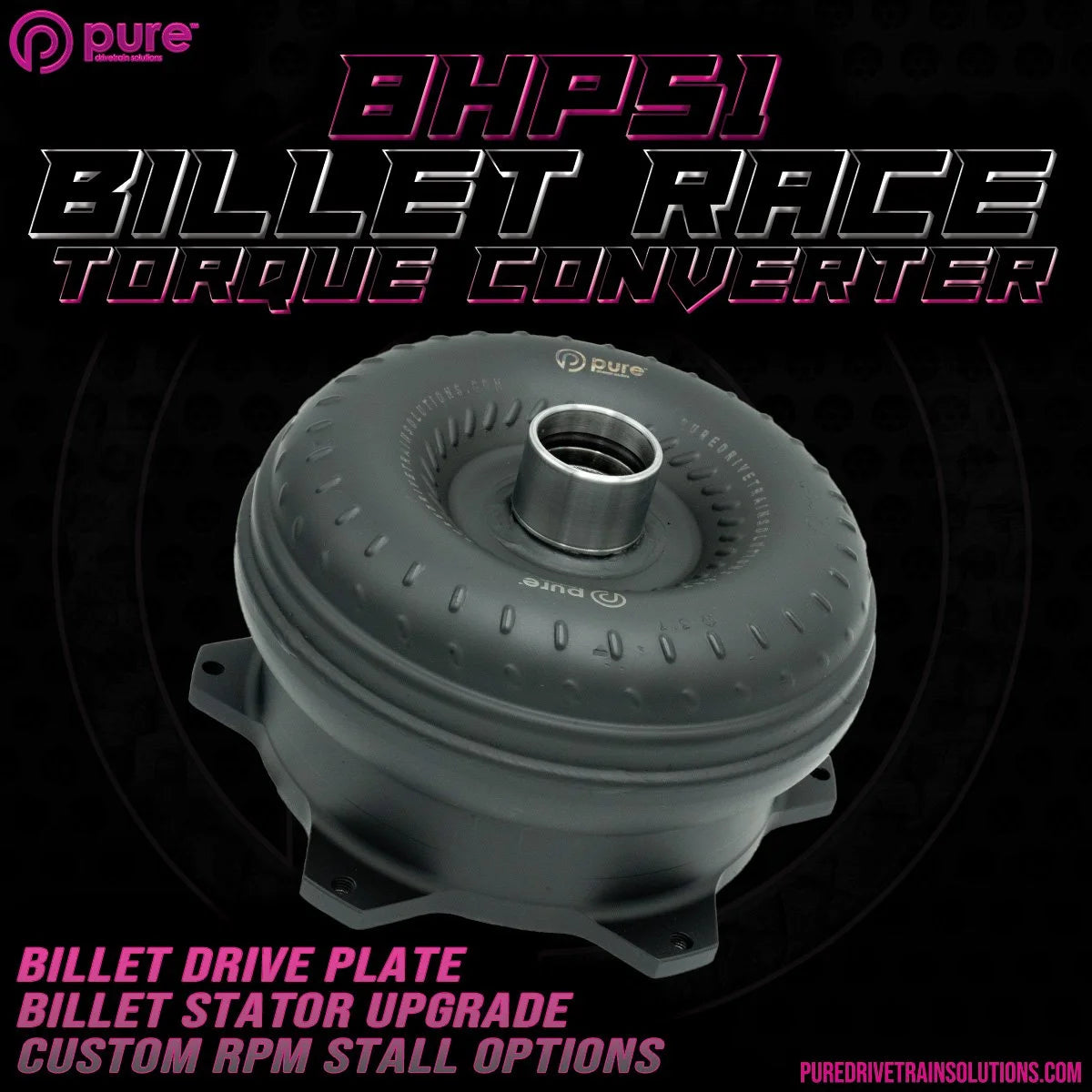 Pure Drivetrain 8HP51 High Performance Billet Race Torque Converter - 20/65 Stator - AWD - 16-94-2065