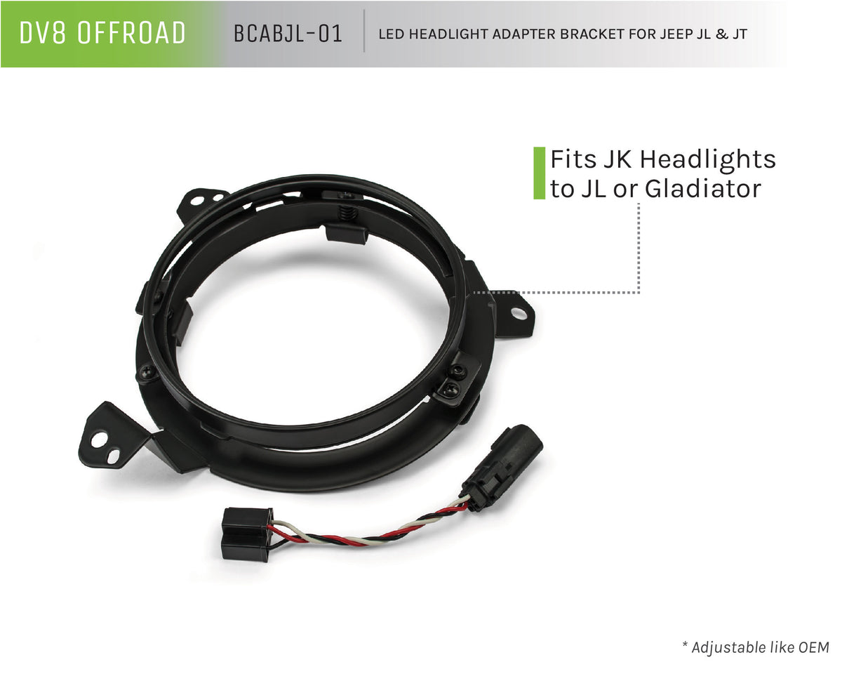 DV8 Offroad - LED Headlight Adapter Bracket - BCABJL-01