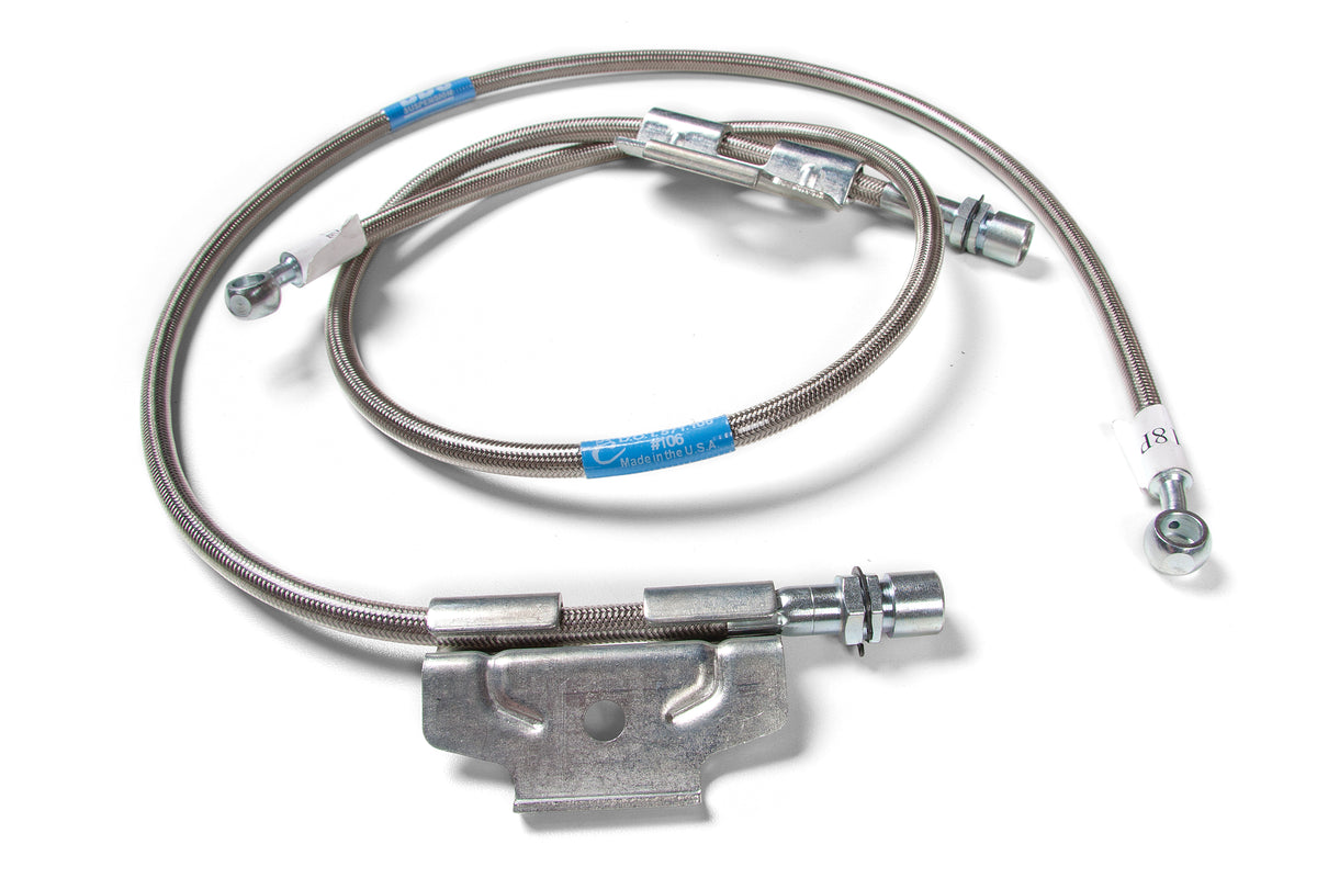 BDS Suspension Front Brake Line Set - Stainless Steel | Fits 6 Inch Lift | 2003-2011 Dodge Ram 2500 4WD