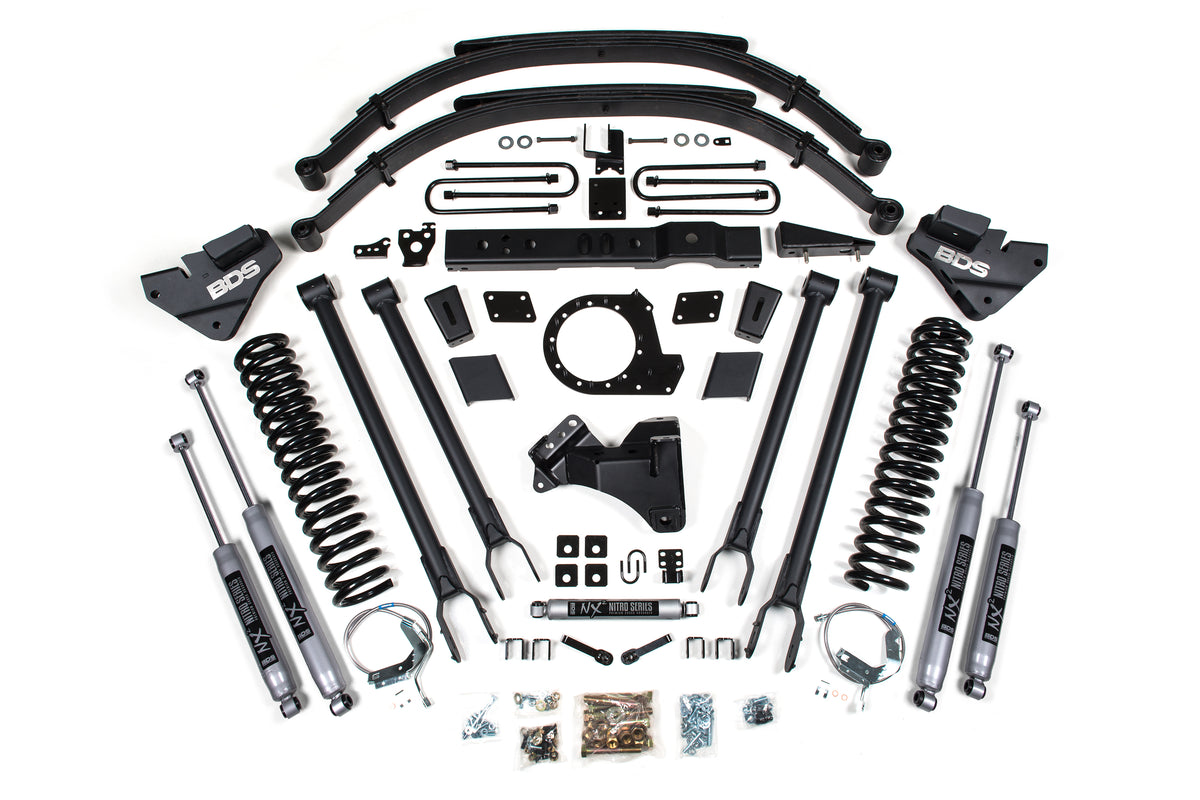 BDS Suspension 8 Inch Lift Kit | 4-Link Conversion | Ford F250/F350 Super Duty (17-19) 4WD | Diesel