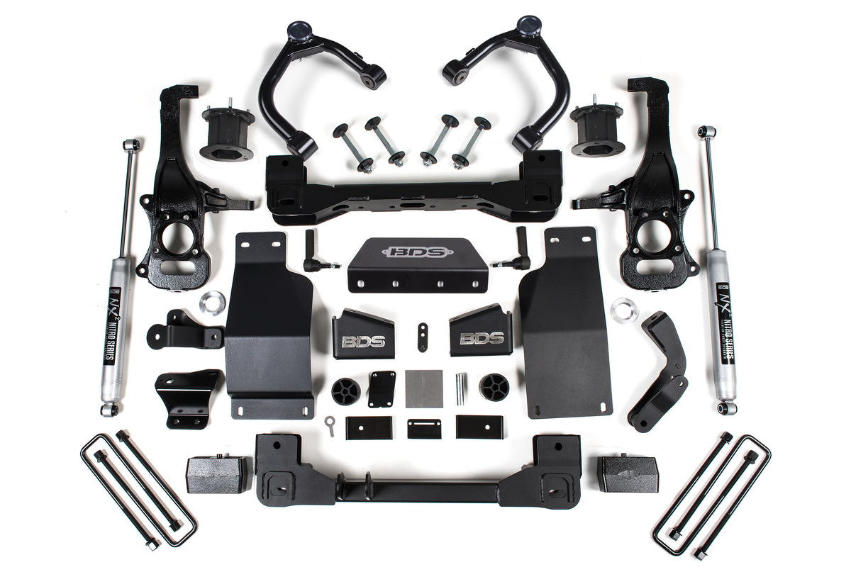 BDS Suspension 4 Inch Lift Kit | Chevy Silverado or GMC Sierra 1500 (19-24) 4WD | Diesel