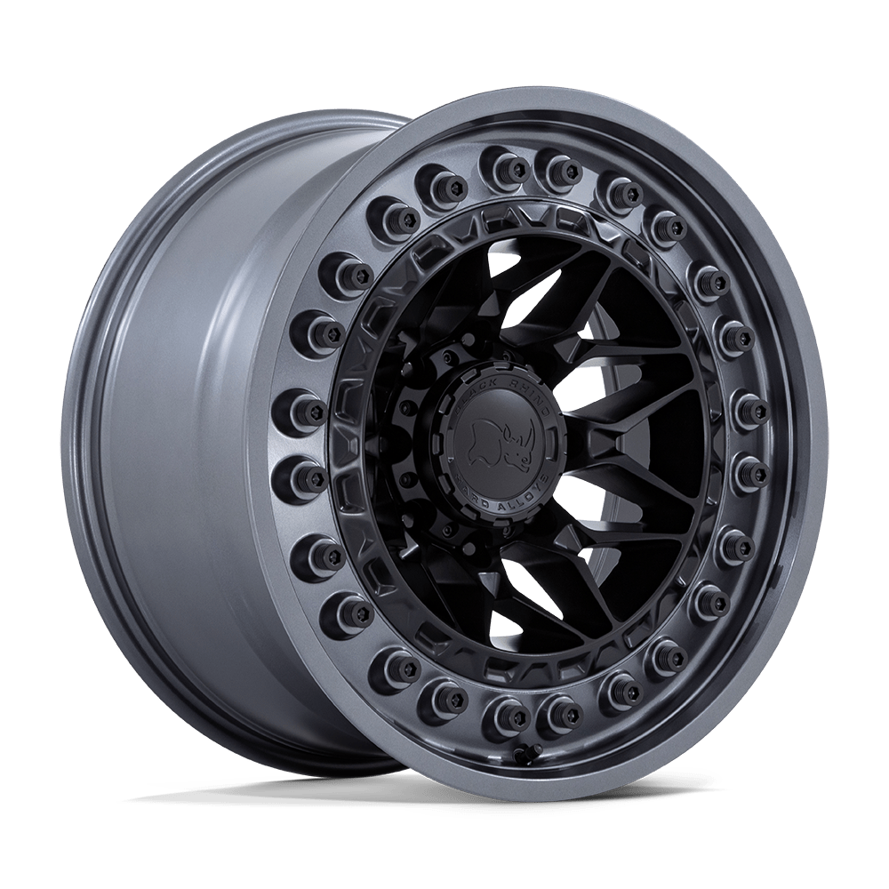 Black Rhino Hard Alloys Alpha 17X9 5X127 +0MM Matte Black W/ Gunmetal Lip