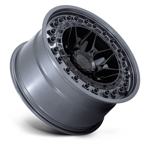Black Rhino Hard Alloys Alpha 20X10 6X135 -18MM Matte Black W/ Gunmetal Lip