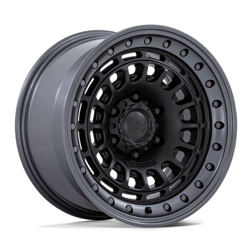 Black Rhino Hard Alloys Br014 Sahara 17X9 5X127 -12MM Matte Black W/ Gunmetal Lip
