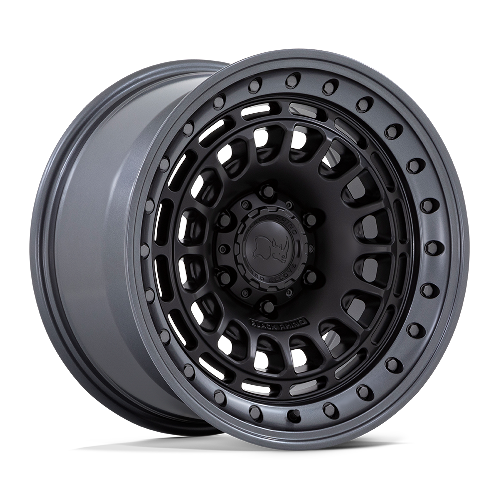 Black Rhino Hard Alloys Br014 Sahara 17X9 5X127 -12MM Matte Black W/ Gunmetal Lip