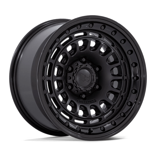 Black Rhino Hard Alloys Br014 Sahara 17X9 6X139.7 -12MM Matte Black W/ Gloss Black Lip