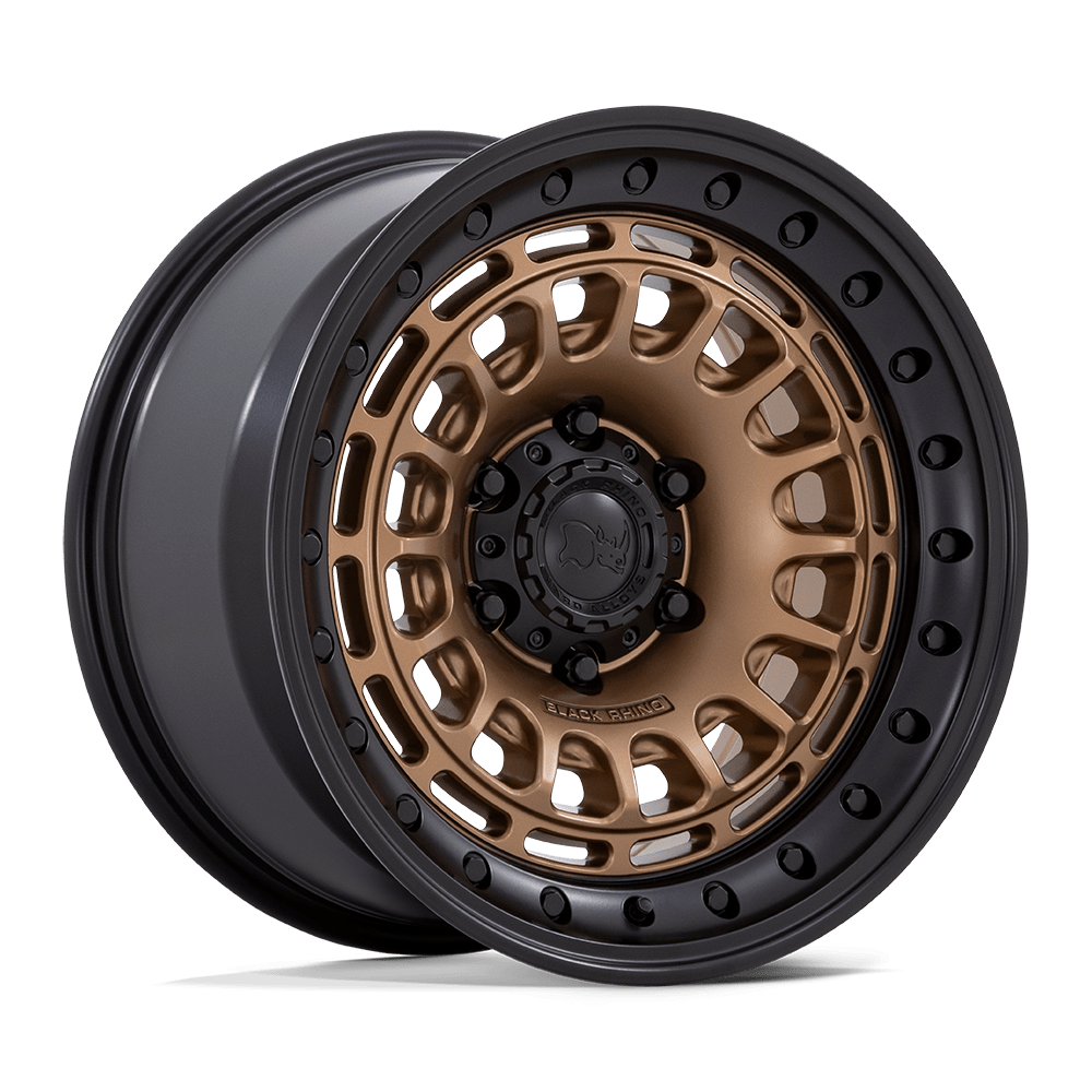 Black Rhino Hard Alloys Br014 Sahara 17X9 6X139.7 -12MM Matte Bronze W Gloss Black Lip