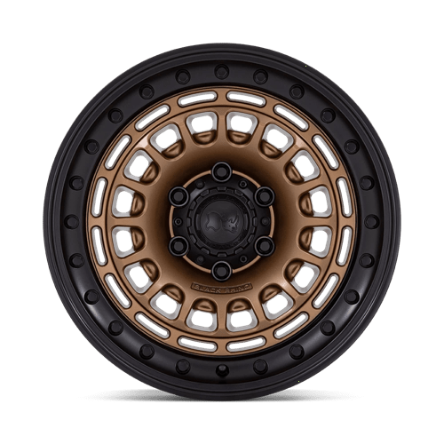 Black Rhino Hard Alloys Br014 Sahara 17X9 6X139.7 +0MM Matte Bronze W Gloss Black Lip