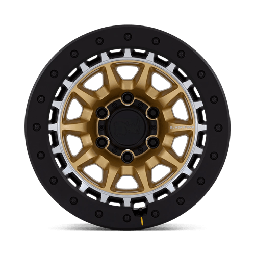 Black Rhino Hard Alloys Br016 Tusk 17X8.5 6X139.7 -10MM Matte Gold W/ Machined Ring