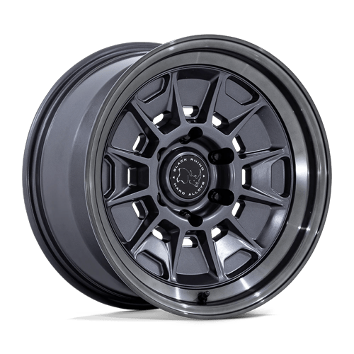 Black Rhino Hard Alloys Br021 Mondo 17X8.5 6X139.7 +20MM Matte Gunmetal W/ G-Gray Lip