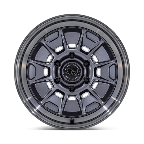 Black Rhino Hard Alloys Br021 Mondo 17X9 6X139.7 -38MM Matte Gunmetal W/ G-Gray Lip