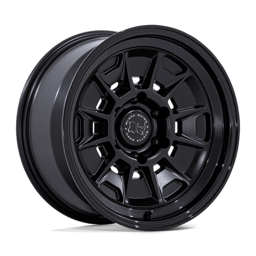 Black Rhino Hard Alloys Br021 Mondo 17X9 6X139.7 -38MM Matte Black W/ Gloss Black Lip