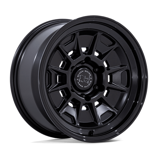 Black Rhino Hard Alloys Br021 Mondo 17X8.5 6X139.7 +20MM Matte Black W/ Gloss Black Lip