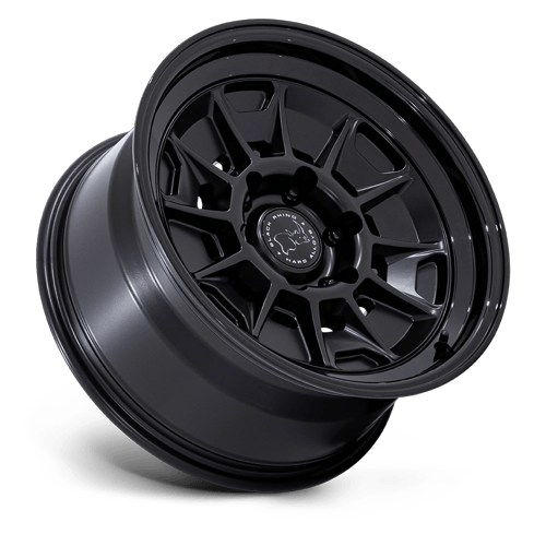 Black Rhino Hard Alloys Br021 Mondo 17X8.5 6X139.7 -10MM Matte Black W/ Gloss Black Lip