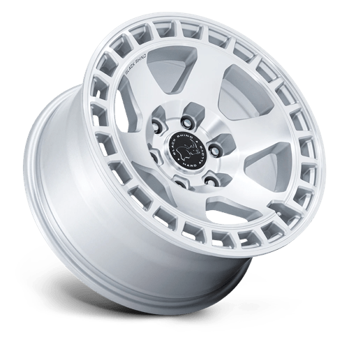 Black Rhino Hard Alloys Br022 Bahari 17X8.5 6X139.7 +25MM Gloss Silver W/ Machined Face
