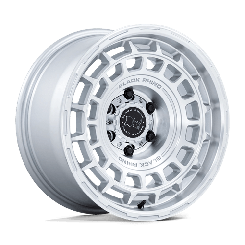 Black Rhino Hard Alloys Br024 Awol 20X8.5 5X130 +25MM Silver W/ Machined Face