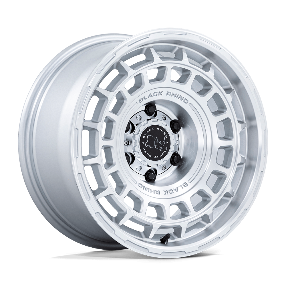 Black Rhino Hard Alloys Br024 Awol 20X8.5 6X135 +25MM Silver W/ Machined Face