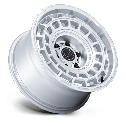 Black Rhino Hard Alloys Br024 Awol 17X8.5 6X139.7 -10MM Silver W/ Machined Face
