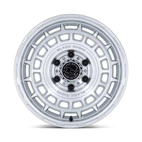 Black Rhino Hard Alloys Br024 Awol 20X8.5 5X120 +25MM Silver W/ Machined Face