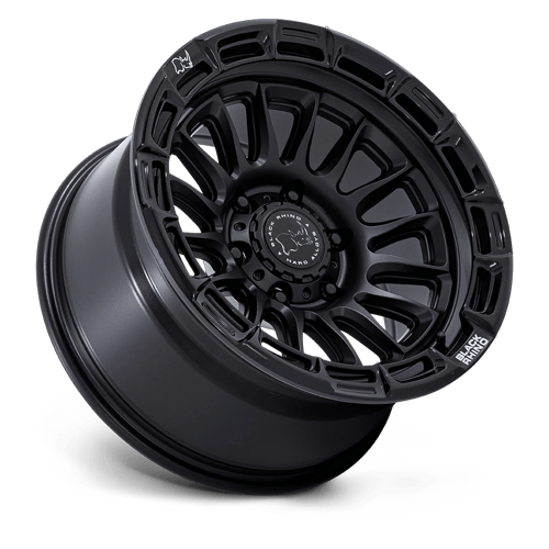 Black Rhino Hard Alloys Br025 Rival 20X9 6X135 +1MM Matte Black W/ Gloss Blk-Lp