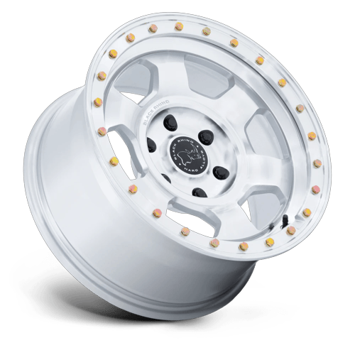 Black Rhino Hard Alloys Br029 Trooper 17X8.5 6X139.7 +0MM Gloss Silver W/ Machined Face
