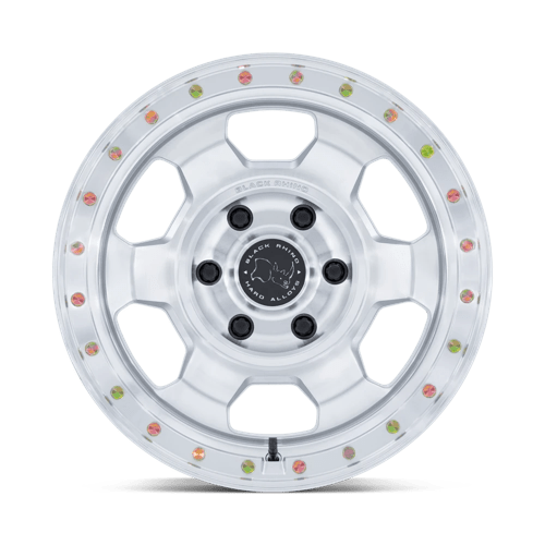 Black Rhino Hard Alloys Br029 Trooper 17X8.5 5X127 -10MM Gloss Silver W/ Machined Face