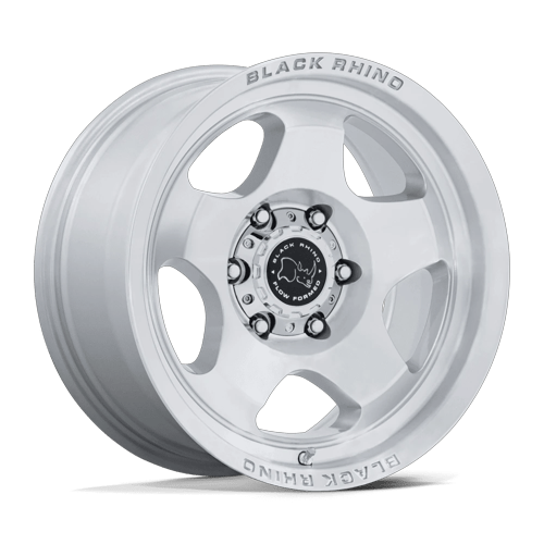 Black Rhino Hard Alloys Br031 Sol 17X8 6X114.3 +20MM Gloss Silver W/ Machined Face