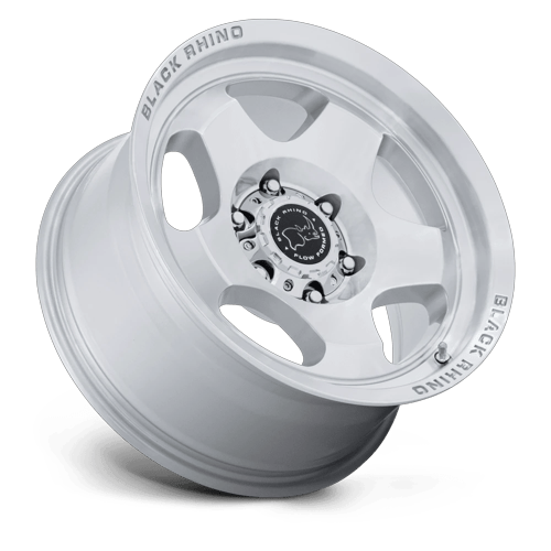 Black Rhino Hard Alloys Br031 Sol 17X8 6X135 +38MM Gloss Silver W/ Machined Face