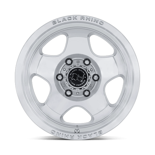 Black Rhino Hard Alloys Br031 Sol 17X8 6X139.7 +20MM Gloss Silver W/ Machined Face