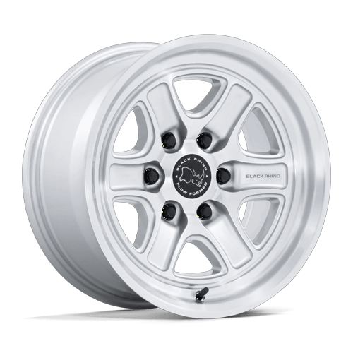 Black Rhino Hard Alloys Br032 Echo 17X8.5 6X139.7 +25MM Gloss Silver W/ Machined Face