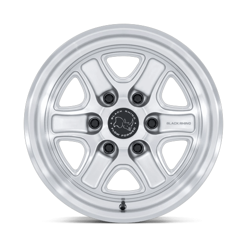 Black Rhino Hard Alloys Br032 Echo 17X8.5 6X139.7 +0MM Gloss Silver W/ Machined Face