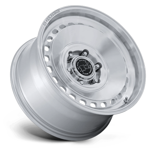 Black Rhino Hard Alloys Br036 Basin 17X8.5 6X135 +0MM Gloss Silver W/ Machined Face