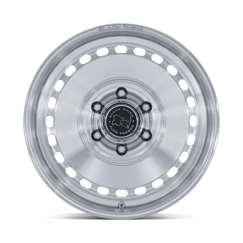 Black Rhino Hard Alloys Br036 Basin 17X8.5 6X135 +0MM Gloss Silver W/ Machined Face