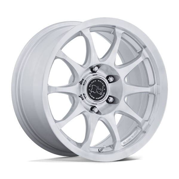 Black Rhino Hard Alloys Br038 Ronin 17X8.5 6X139.7 +25MM Gloss Silver W/ Machined Face