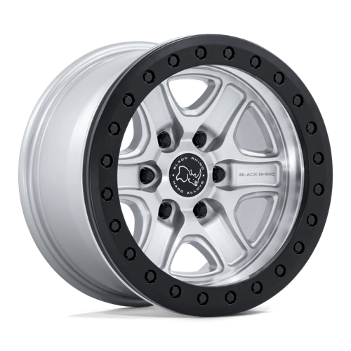 Black Rhino Hard Alloys Br200 Echo Trail Lock Beadlock 17X8.5 6X135 +0MM Hyper Silver W/ Machined Face