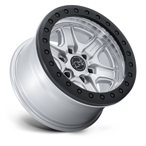Black Rhino Hard Alloys Br200 Echo Trail Lock Beadlock 17X8.5 6X135 +25MM Hyper Silver W/ Machined Face
