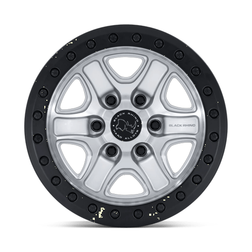 Black Rhino Hard Alloys Br200 Echo Trail Lock Beadlock 17X8.5 6X135 +25MM Hyper Silver W/ Machined Face