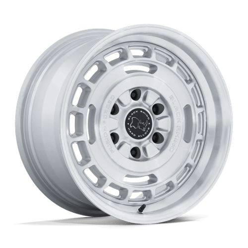 Black Rhino Hard Alloys Br600 Vagabond 17X8 6X130 +32MM Gloss Silver W/ Machined Face