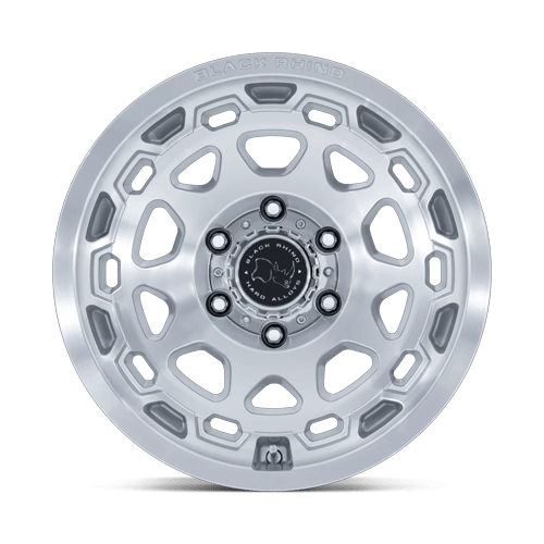 Black Rhino Hard Alloys Br026 Congo 17X8.5 5X127 +0MM Gloss Silver W/ Machined Face