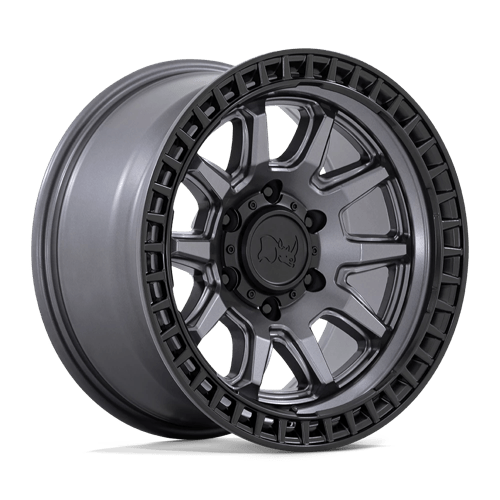 Black Rhino Hard Alloys Calico 20X9 6X135 +0MM Matte Gunmetal W/ M-Black Lip