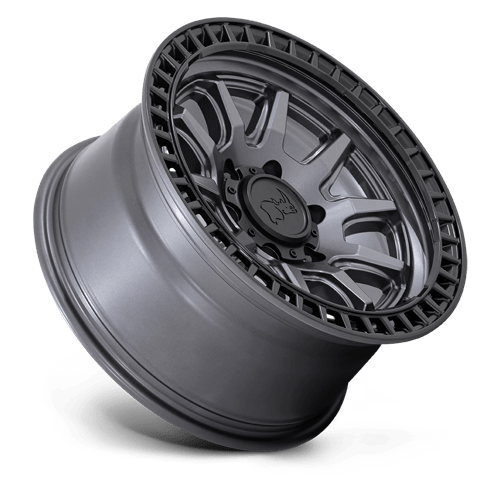 Black Rhino Hard Alloys Calico 17X8.5 5X127 -10MM Matte Gunmetal W/ M-Black Lip