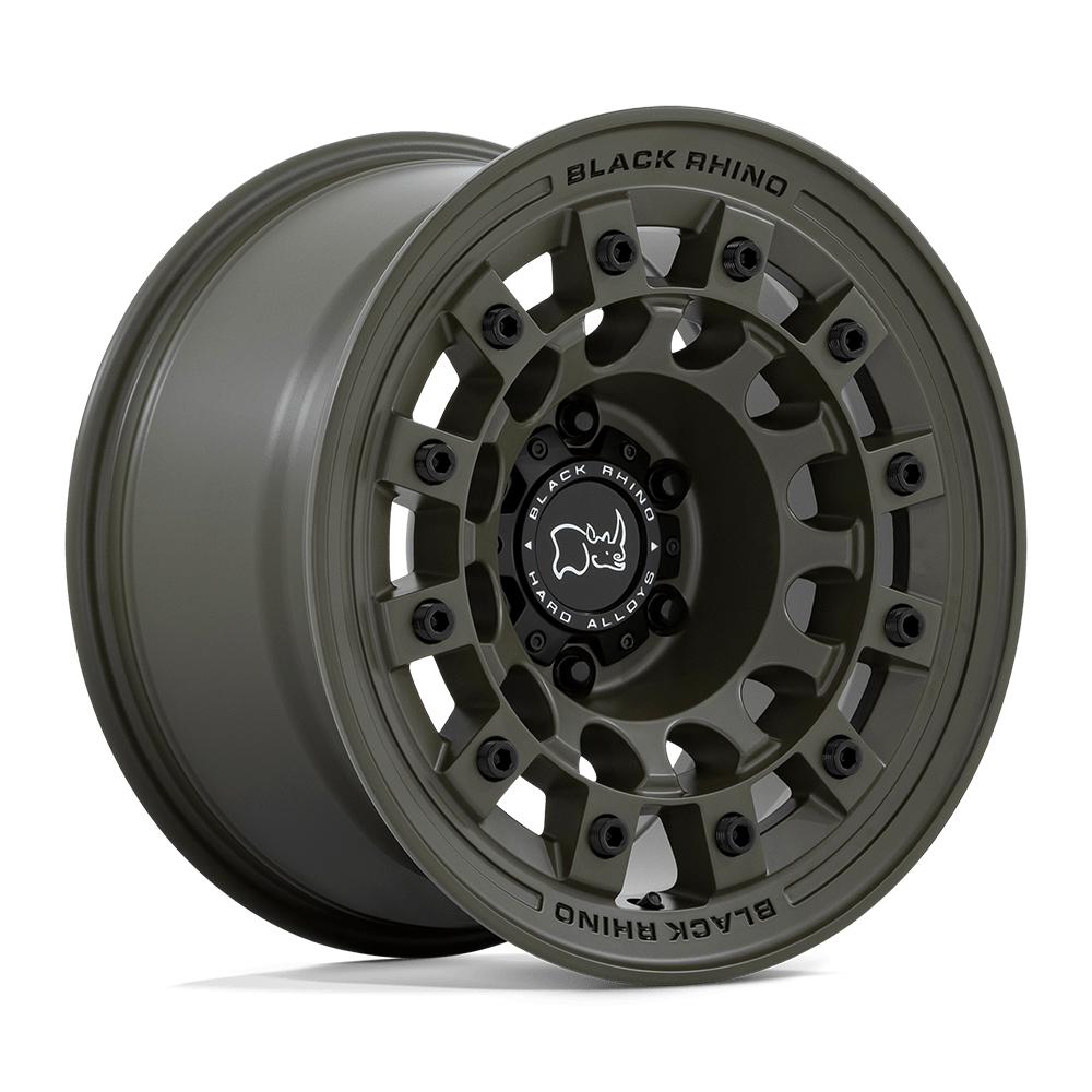 Black Rhino Hard Alloys Fuji 17X9 6X139.7 -12MM Olive Drab Green
