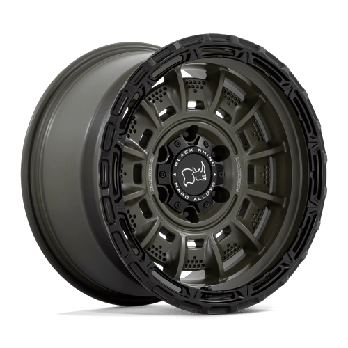 Black Rhino Hard Alloys Legion 20X10 6X135 -18MM Olive Drab Green W/ Black Lip