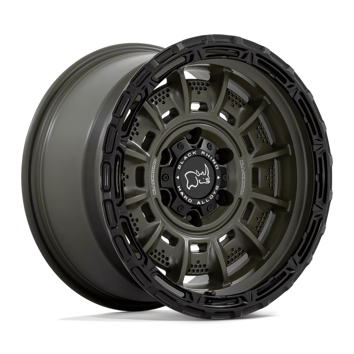 Black Rhino Hard Alloys Legion 17X9 6X139.7 -12MM Olive Drab Green W/ Black Lip