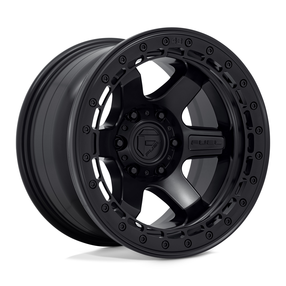 Fuel Off-Road Aluminum Wheels 17X9 Block Beadlock D122 Matte Black W/ Matte Black Ring