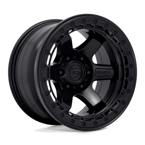 Fuel Off-Road Aluminum Wheels 17X9 Block Beadlock D122 Matte Black W/ Matte Black Ring